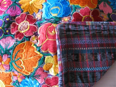 Embroidered Flower Pillow Sham - El Salvador